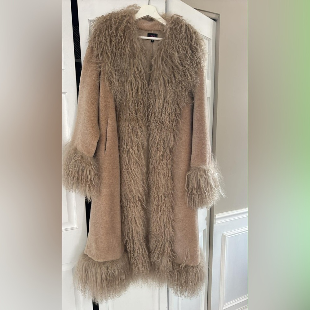 Chic Beige shearling coat